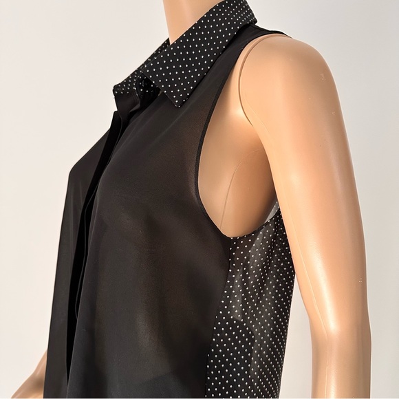 MINKPINK Sleeveless Semi Sheer Collared Blouse - Picture 7 of 13
